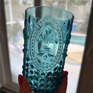 NWT 6 Elegant Blue Glass Tumblers from Turkey